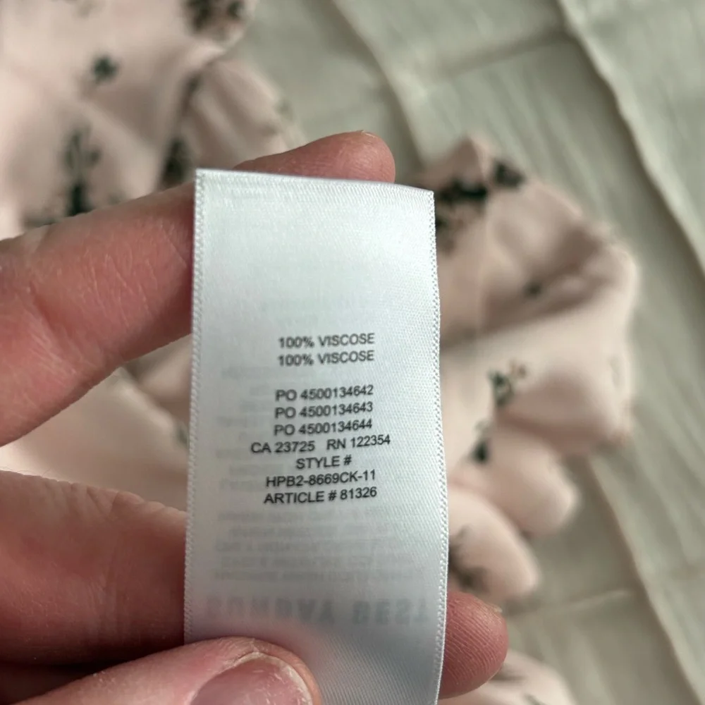 Sunday Best Floral Wrap Pink Ruffle Mini Dress Tie Waist Size S - Picture 6 of 6